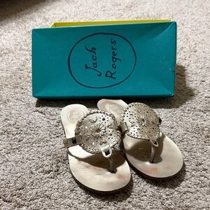 Jack Rogers Georgica Platinum Sandals